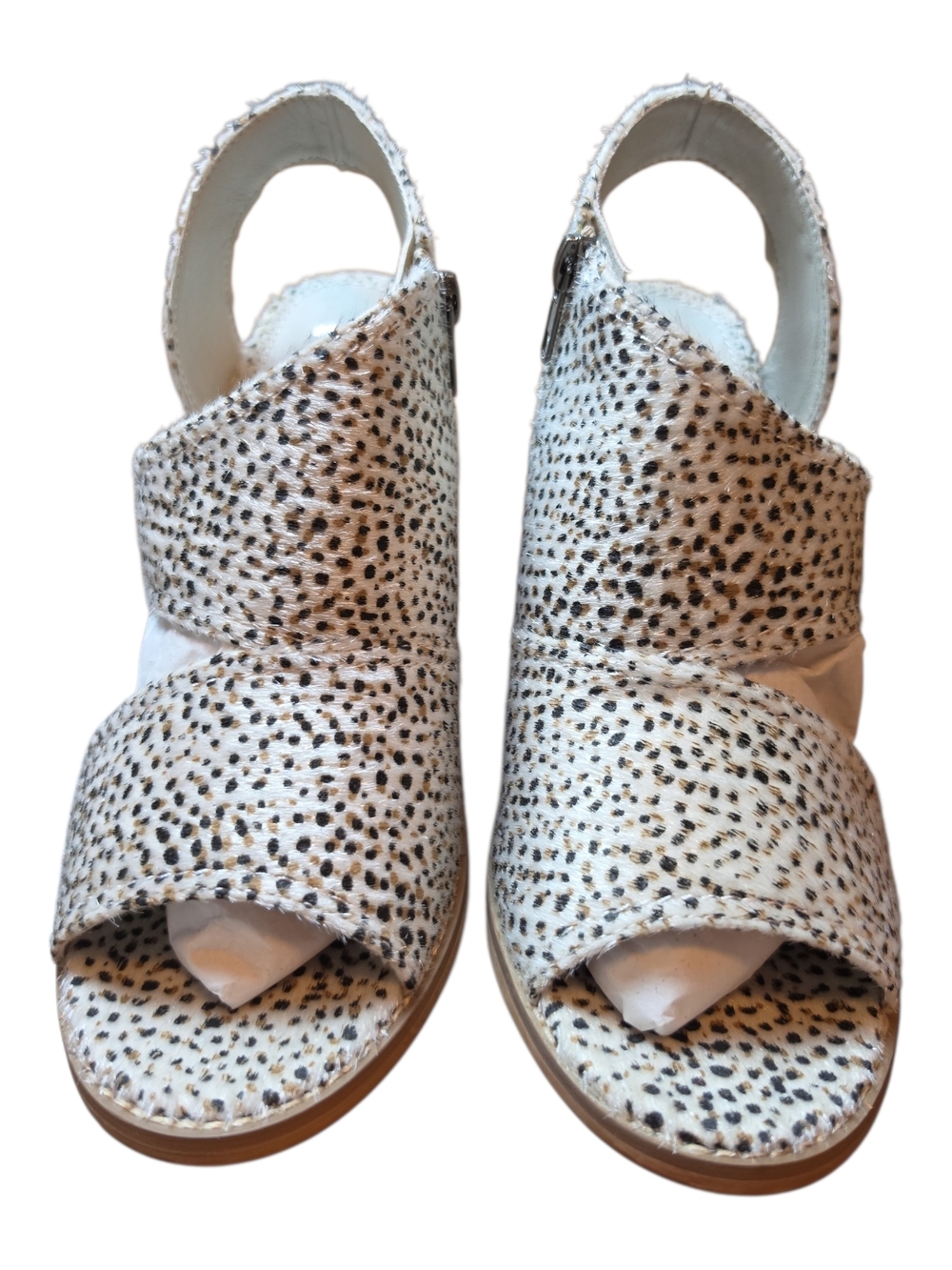 VERY G | Zeta Leopard Wedge Sandals  Like New in Box Animal Print Open Toe | 8.5
